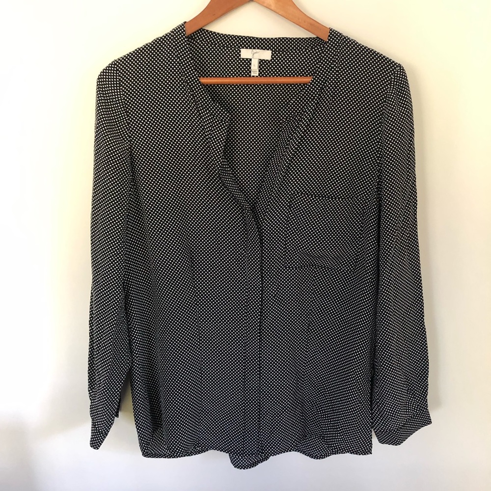 Joie Hanelli Diamond Print Top in Black and White